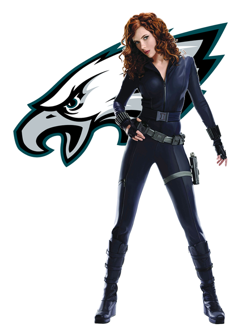 Philadelphia Eagles Black Widow Logo vinyl decal